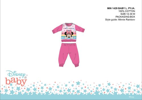 Disney Minnie Mouse baby pyjama - jersey katoenen pyjama - donkerroze - 92