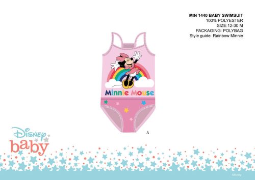 Disney Minnie Mouse baby badpak voor meisjes - lichtroze - 92