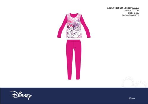 Disney Minnie Mouse dames jersey pyjama - katoenen pyjama - roze - L