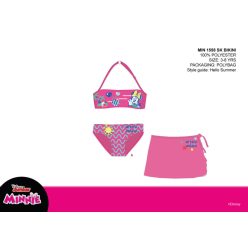   Disney Minnie Mouse bikiniset voor meisjes - bikini + rok - donkerroze - 122