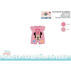   Disney Minnie muis zomerse korte mouw baby romper - roze - voor baby's van 0-1 maand