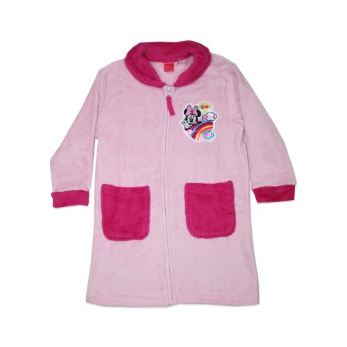 Kinderbadjas - Coral - Minnie Mouse - lichtroze - 128
