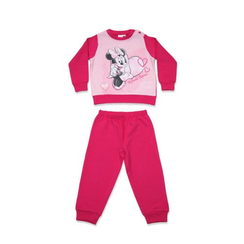 Winter flanellen baby pyjama - Minnie Mouse - roze - 80