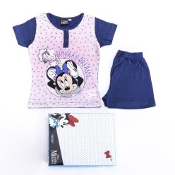   Korte mouw katoenen kinderpyjama - Minnie Mouse - eenhoorn - donkerblauw - 110