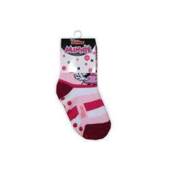   Antislip kinder enkelsokken - Minnie Mouse - pluche - lichtroze - 19-22