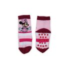 Antislip kinder enkelsokken - Minnie Mouse - pluche - lichtroze - 23-26