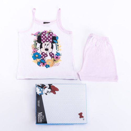 Minnie Mouse meisjes katoenen zomerpyjama - mouwloze pyjama - zomer set - lichtroze - 128