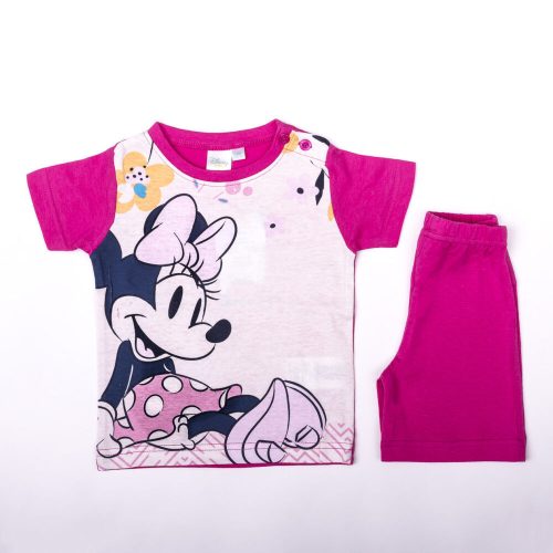 Minnie Mouse meisjes katoenen zomeroutfit - t-shirt-shorts set - roze - 92