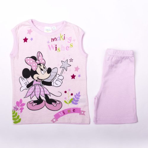 Minnie Mouse meisjes katoenen zomeroutfit - tanktop-shorts set - lichtroze - 92