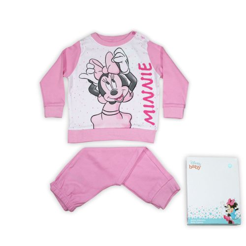 Winter katoenen baby pyjama - Minnie Mouse - lichtroze - 80