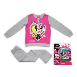 Winterse katoenen kinderpyjama - Minnie Mouse - grijs - 98