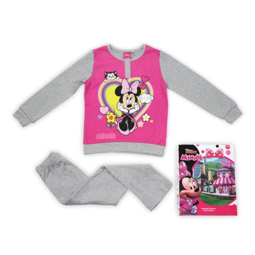 Winterse katoenen kinderpyjama - Minnie Mouse - grijs - 98