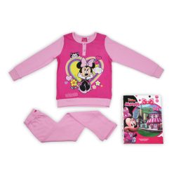   Winterse katoenen kinderpyjama - Minnie Mouse - lichtroze - 110