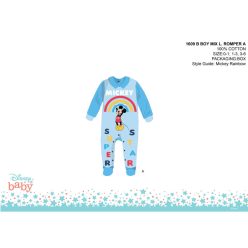   Disney Mickey Mouse baby romper - kraag - lichtblauw-lichtblauw - voor baby's van 0-1 maand