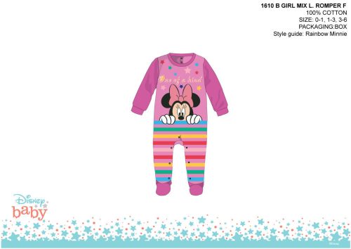 Disney Minnie Mouse baby romper - lichtpaars-paars - voor baby's van 0-1 maand