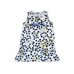   Walvis en zeemeerminnen patroon mouwloze katoenen jurk voor meisjes - wit-blauw - 110