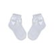 100% katoenen meisjes babysokken met gehaakt bovendeel - strikdecoratie - wit - 14-15