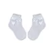 100% katoenen meisjes babysokken met gehaakt bovendeel - strikdecoratie