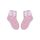100% katoenen meisjes babysokken met gehaakt bovendeel - strikdecoratie - roze - 18-19