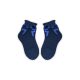 100% katoenen meisjes babysokken met gehaakt bovendeel - strikdecoratie - donkerblauw - 14-15