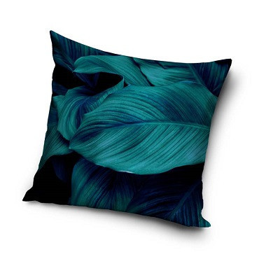 Bladpatroon kussensloop 40x40 cm