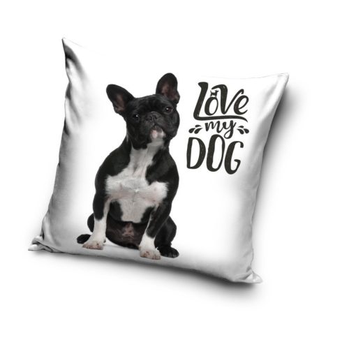 Franse bulldog kussensloop 40x40 cm