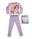 Lange dunne katoenen kinderpyjama - Prinsessen - Rapunzel, Ariel, Doornroosje print - Jersey - lichtpaars - 98