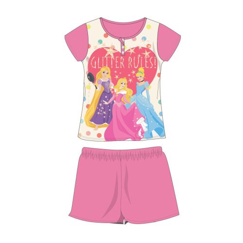 Zomer korte mouw kinder katoenen pyjama - Disney Princesses - roze - 98