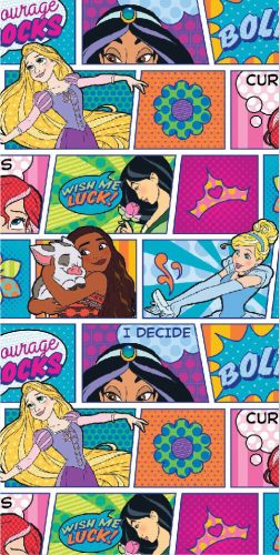 Disney Prinsessen kinder strandhanddoek - 67x137 - geruit