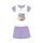 Zomer korte mouw kinder katoenen pyjama - Disney Princesses - Met de tekst "Trust your heart" - lichtpaars - 116
