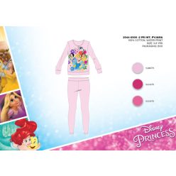   Winterse katoenen interlock kinderpyjama - Disney Princessen - lichtroze - 104