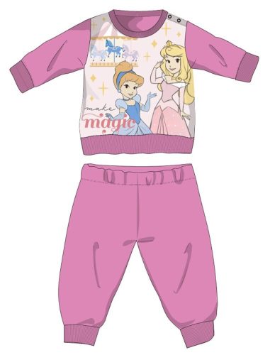 Disney Prinsessen winter dikke baby pyjama - katoenen flanellen pyjama - roze - 92