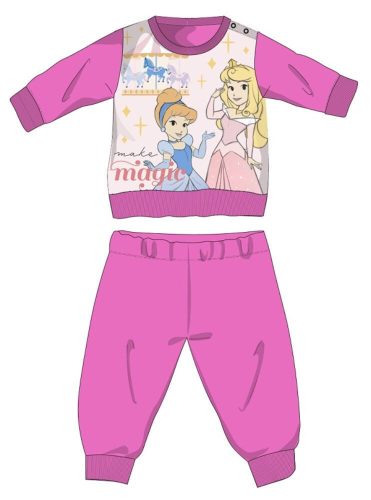 Disney Prinsessen winter dikke baby pyjama - katoenen flanellen pyjama - donkerroze - 92
