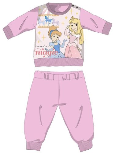 Disney Prinsessen winter dikke baby pyjama - katoenen flanellen pyjama - lichtroze - 80
