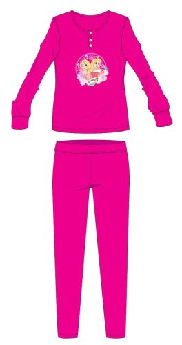 Disney prinsessen flanellen pyjama - dikke winterse kinderpyjama - roze - 110