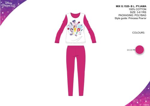 Disney Princesses kinderjersey pyjama - roze - 116