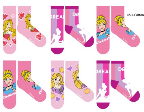 Disney Princess kinder katoenen normale sokken - 6 paar/pak
