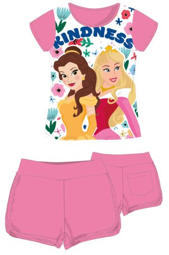 Disney Princess katoenen zomerse set - T-shirt-korte broek set - roze - 110