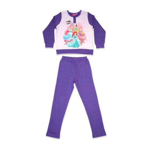 Winterse flanellen kinderpyjama - Prinsessen - paars - 110