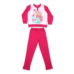 Winter flannel kinderpyjama - Prinsessen - roze - 110