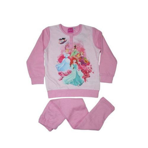 Winter flannel kinderpyjama - Prinsessen - lichtroze - 122