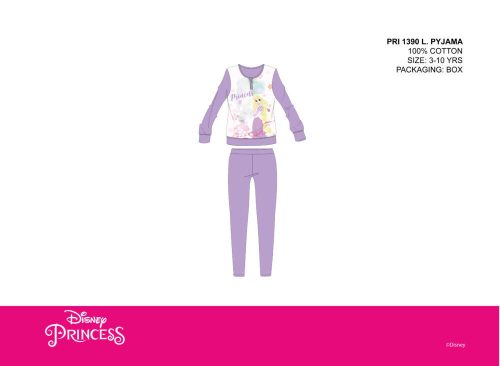 Disney Prinsessen dunne katoenen kinderpyjama - jersey pyjama - paars - 110