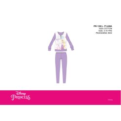  Disney prinsessen dunne katoenen kinderpyjama - jersey pyjama - paars - 98