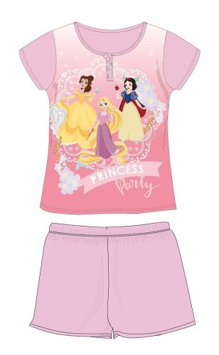 Disney Princess zomer korte mouw kinderpyjama - katoenen jersey pyjama - lichtroze - 104