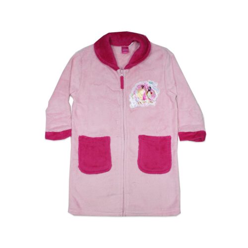Kinderbadjas met capuchon - Coral - Disney Princess - lichtroze - 110