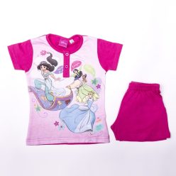   Korte mouw katoenen kinderpyjama - Disney prinsessen - roze - 104