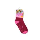 Antislip kinderbeenwarmers - Disney Prinsessen - volledig pluche - bordeaux-roze - 31-34