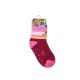 Antislip kinderbeenwarmers - Disney Prinsessen - volledig pluche - Belle patroon - bordeaux-lichtroze - 31-34