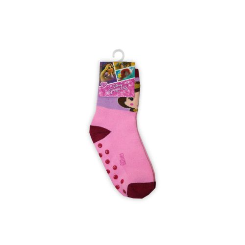 Antislip kinderbeenwarmers - Disney Prinsessen - volledig pluche - lichtroze - 23-26