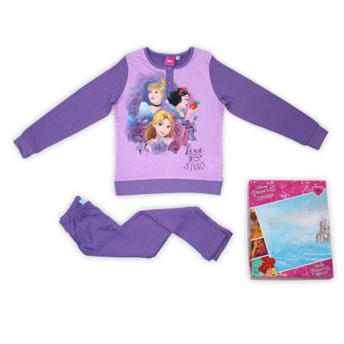 Winterse katoenen kinderpyjama - Disney prinsessen